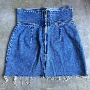 Zena Women’s Vintage Cropped Denim Jean Mini Skirt Size 9 Made in USA
